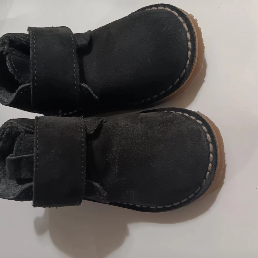 Kids Black Suede Shoes